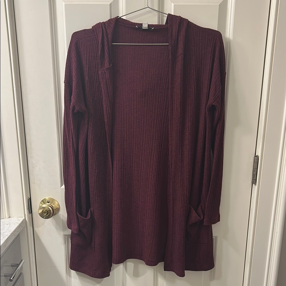 American Eagle Outfitters Red Cardigan Sweater